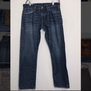Polo Ralph Lauren distresses blue jeans